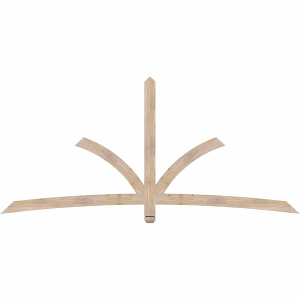Ekena Millwork Davenport Smooth Timber Gable Bracket, Douglas Fir, 96"W x 44"H x 1 1/2"D x 3 1/2"F, 11/12 Pitch GBW096X44X0204DAV00SDF - main